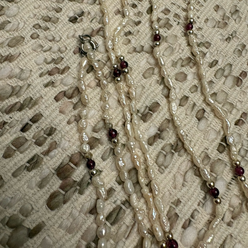Vintage Pearl Necklace and Bracelet